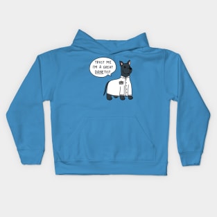 Danetist Funny Blue Great Dane Dentist Kids Hoodie